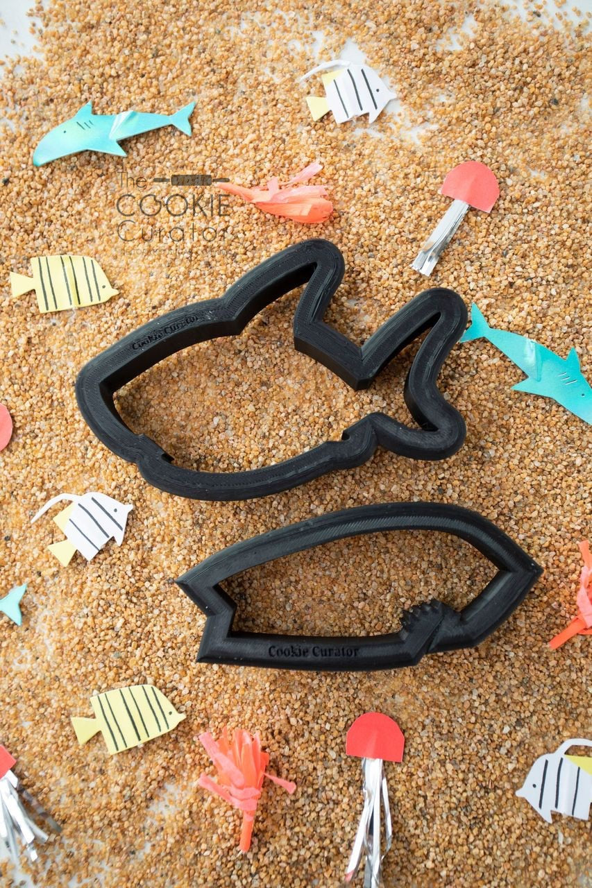 Shark and Surfboard Cookie Cutter Set